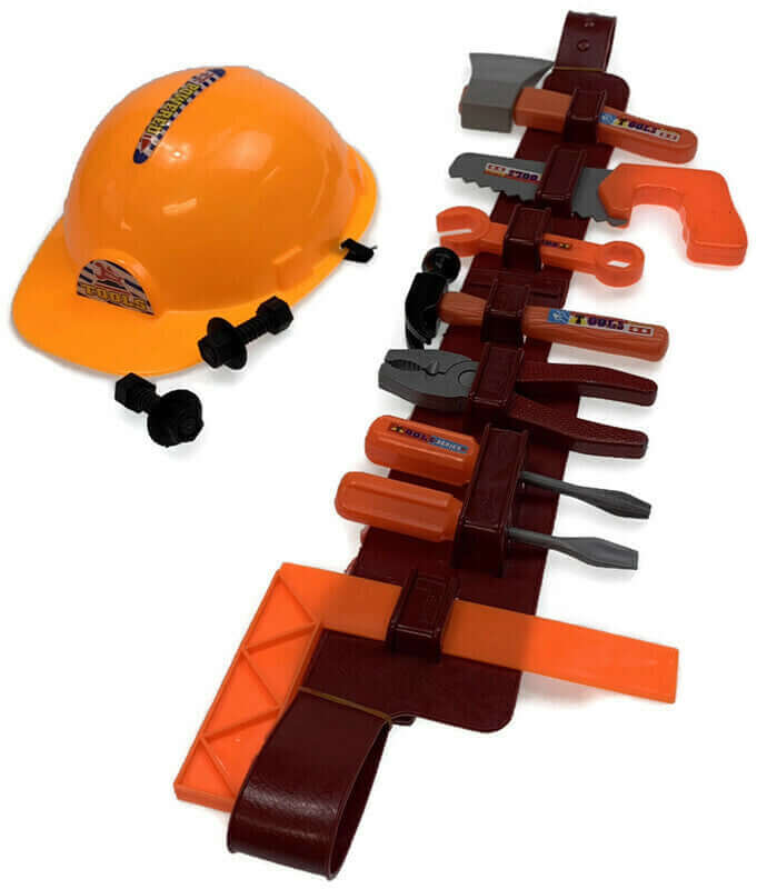 Load image into Gallery viewer, 11pcs BUILDER SET Construction Helmet Costume Halloween Book Week Kids Tools-0