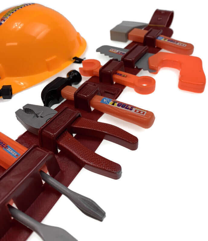 Load image into Gallery viewer, 11pcs BUILDER SET Construction Helmet Costume Halloween Book Week Kids Tools-2