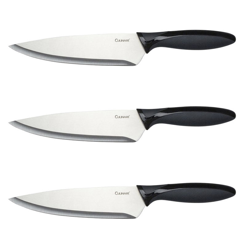 Load image into Gallery viewer, 3Pc Set 18.5cm Culinare Chef Knife Cutlery Tool Kitchen Stainless Steel Cutting-0