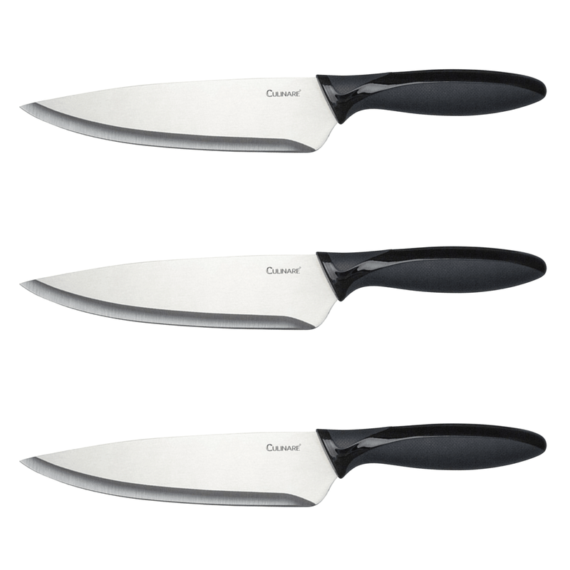 Load image into Gallery viewer, 3Pc Set 18.5cm Culinare Chef Knife Cutlery Tool Kitchen Stainless Steel Cutting-0