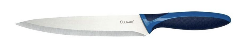 Load image into Gallery viewer, 19.5cm Culinare Stainless Steel Carving Knife With Blue Blade Cover-0