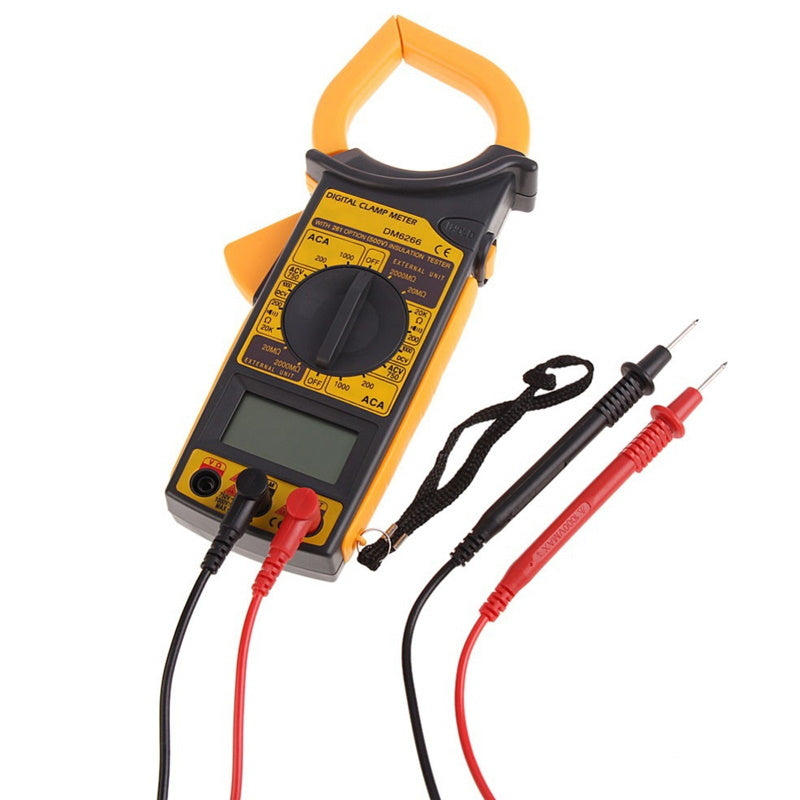 Load image into Gallery viewer, Digital Clamp Meter AC/DC Voltage Resistance Frequency DM6266 - Batteries Incl.-0