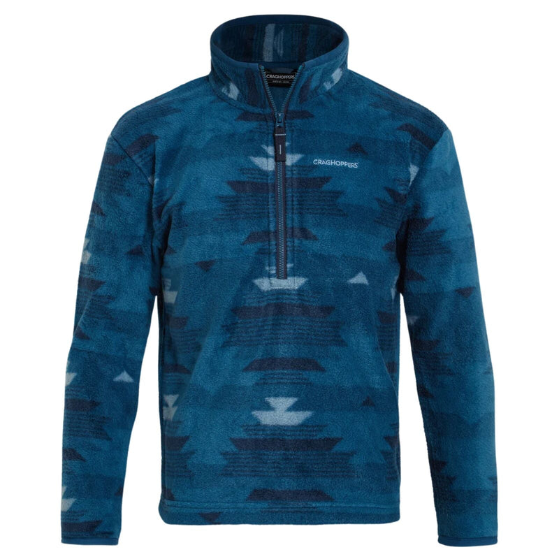 Load image into Gallery viewer, Craghoppers Calke Kids Printed Microfleece Half Zip Jacket in Navy Blue-1