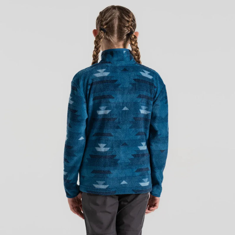 Load image into Gallery viewer, Craghoppers Calke Kids Printed Microfleece Half Zip Jacket – Navy Blue