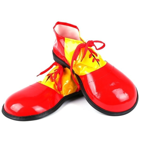 Load image into Gallery viewer, CLOWN SHOES Costume Fancy Dress Adult Circus Party Halloween Accessory Large - Red/Yellow-3