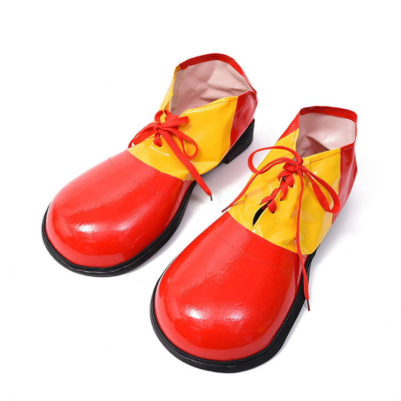 Load image into Gallery viewer, CLOWN SHOES Costume Fancy Dress Adult Circus Party Halloween Accessory Large - Red/Yellow-0
