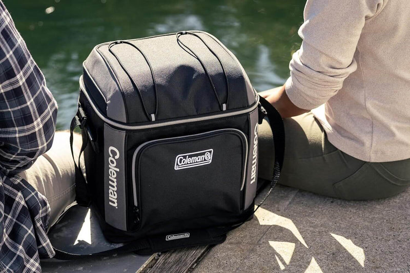 Load image into Gallery viewer, Coleman 16 Can Soft Cooler Insulated Outdoor Camping Picnic Bag in Black-4