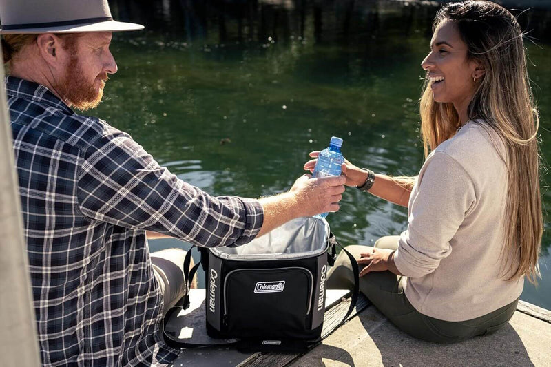 Load image into Gallery viewer, Coleman 16 Can Soft Cooler Insulated Outdoor Camping Picnic Bag in Black-3