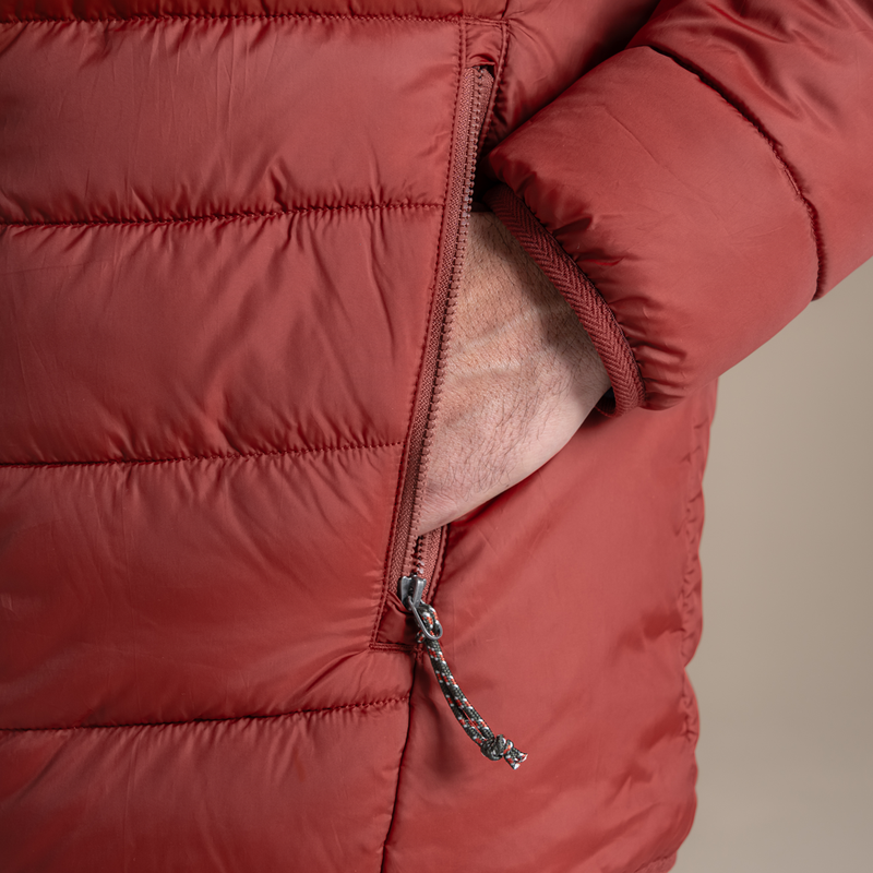 Load image into Gallery viewer, Craghoppers Mens Puffer Jacket Compresslite IX Hooded Jacket in Red Jasper-3