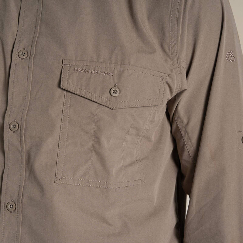 Load image into Gallery viewer, Craghoppers Kiwi Long Sleeve Outdoor Shirt – Pebble