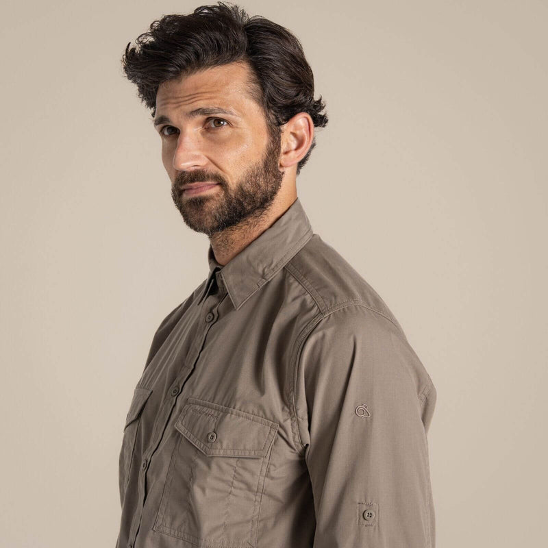 Load image into Gallery viewer, Craghoppers Kiwi Long Sleeve Outdoor Shirt – Pebble