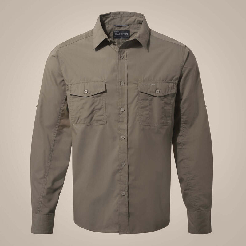 Load image into Gallery viewer, Craghoppers Kiwi Long Sleeve Outdoor Shirt – Pebble