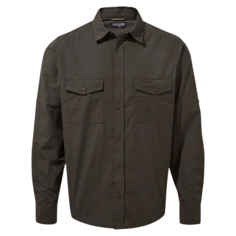 Load image into Gallery viewer, Craghoppers Kiwi Long Sleeve Outdoor Shirt – Woodland Green