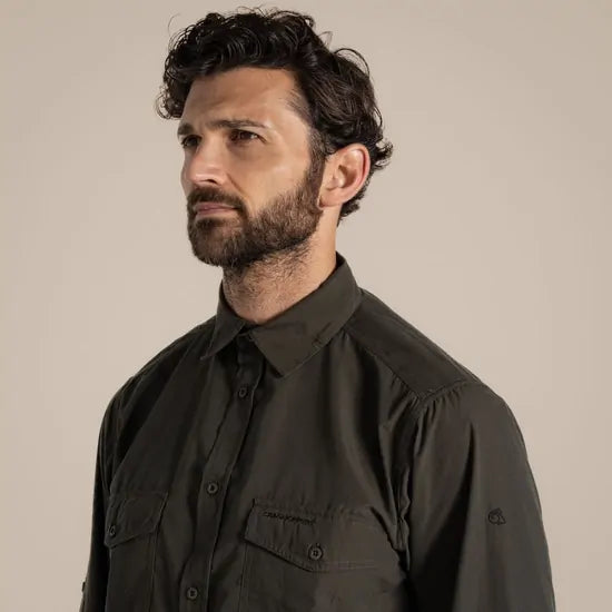 Load image into Gallery viewer, Craghoppers Kiwi Long Sleeve Outdoor Shirt – Woodland Green