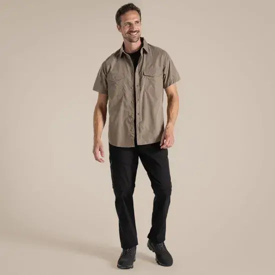 Load image into Gallery viewer, Craghoppers Kiwi Short Sleeve Outdoor Shirt – Pebble