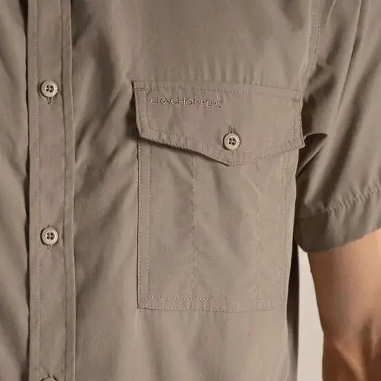 Load image into Gallery viewer, Craghoppers Kiwi Short Sleeve Outdoor Shirt – Pebble