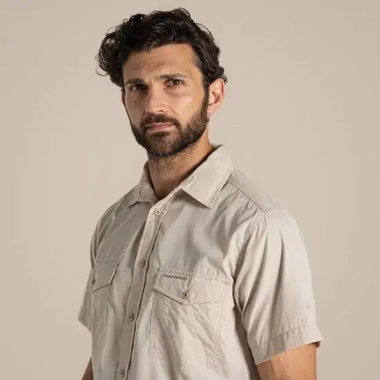 Load image into Gallery viewer, Craghoppers Kiwi Short Sleeve Outdoor Shirt – Oatmeal