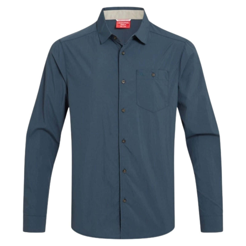 Load image into Gallery viewer, Craghoppers NosiLife Pro V Long Sleeve Travel Shirt – Blue Stone