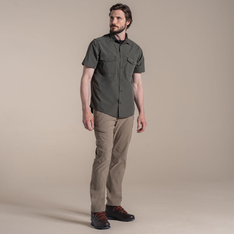 Load image into Gallery viewer, Craghoppers Kiwi II Short Sleeve Hiking Shirt – UPF50+ | Cedar
