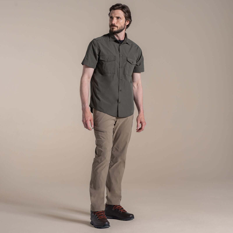 Load image into Gallery viewer, Craghoppers Kiwi II Short Sleeve Hiking Shirt – UPF50+ | Cedar