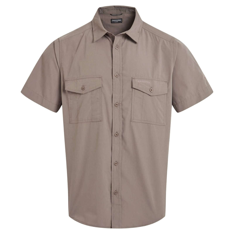 Load image into Gallery viewer, Craghoppers Kiwi II Short Sleeve Men’s Hiking Shirt – UPF50+ | Pebble
