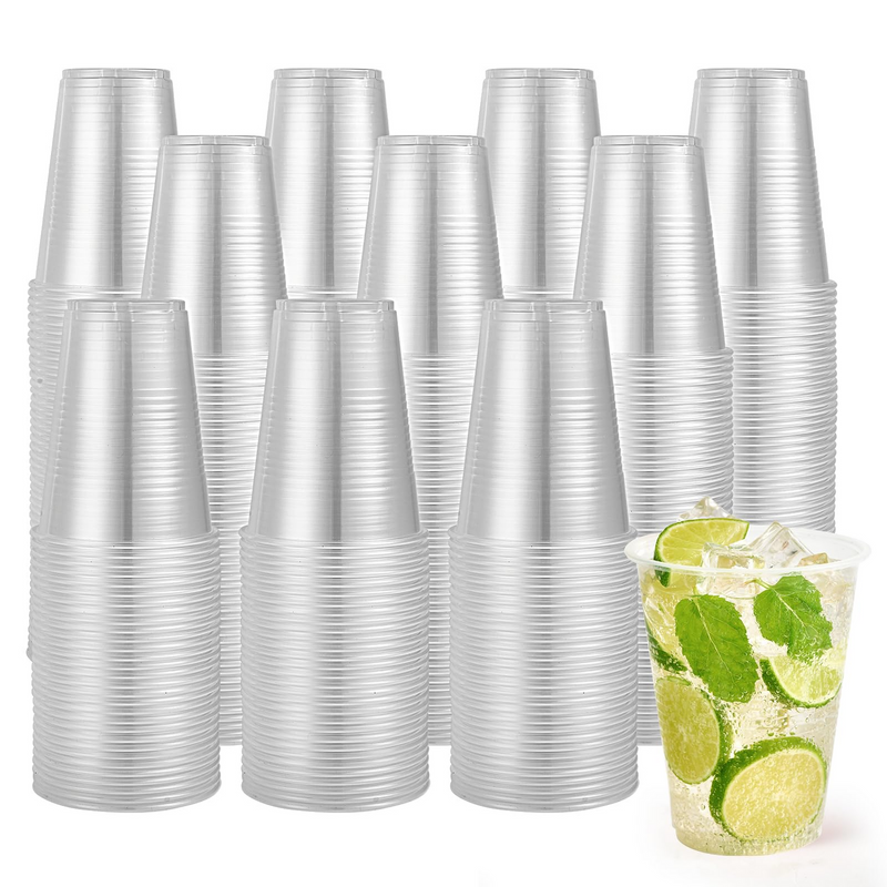 Load image into Gallery viewer, 640x 16oz (480ml) Premium Plastic Clear Cups Extra Strong PET BPA Free-1