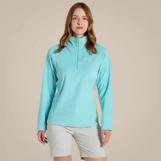 Load image into Gallery viewer, Craghoppers Miska VI Women's Recycled Half Zip Fleece Top – Aqua Blue