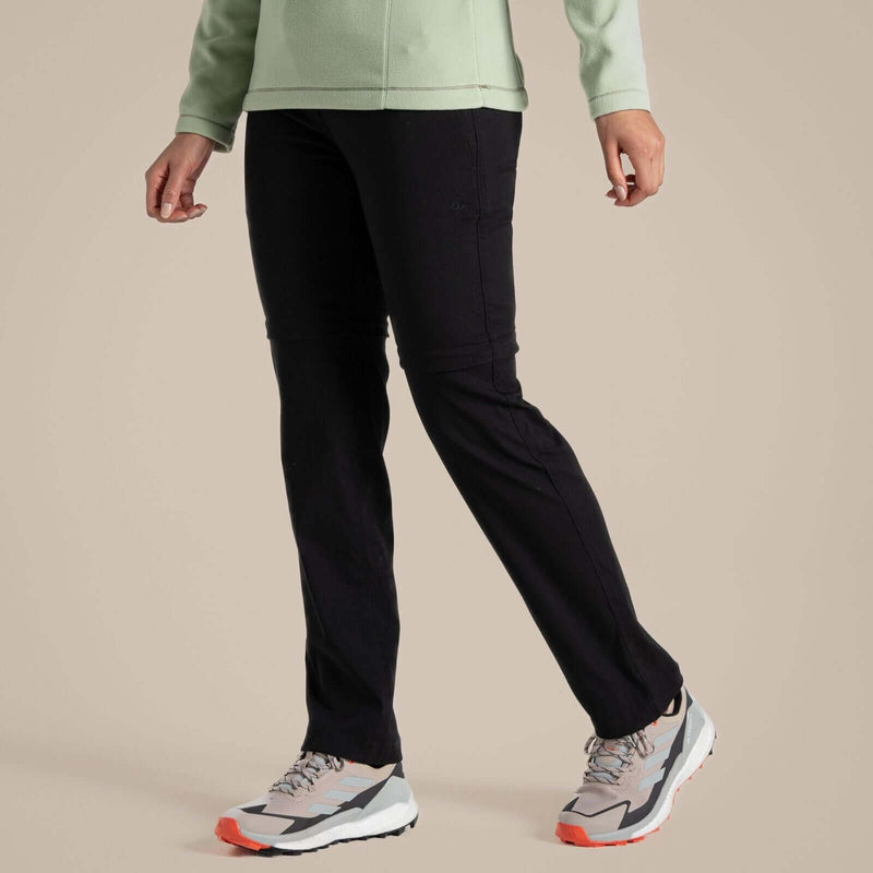 Load image into Gallery viewer, Craghoppers Kiwi Pro II Women's Convertible Trousers – Black | Regular