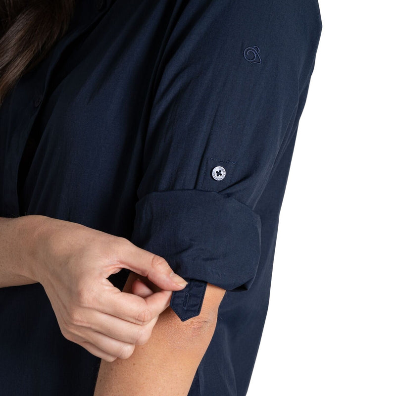 Load image into Gallery viewer, Craghoppers NosiLife Freeda Women's Long Sleeve Travel Shirt – Insect Repellent | Blue Navy