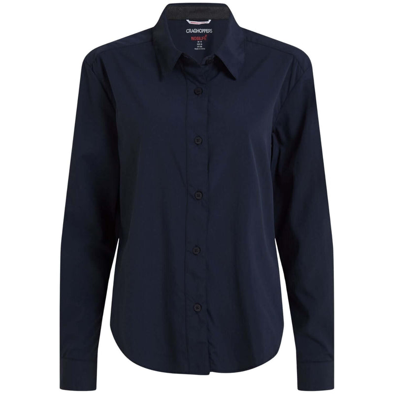 Load image into Gallery viewer, Craghoppers NosiLife Freeda Women's Long Sleeve Travel Shirt – Insect Repellent | Blue Navy