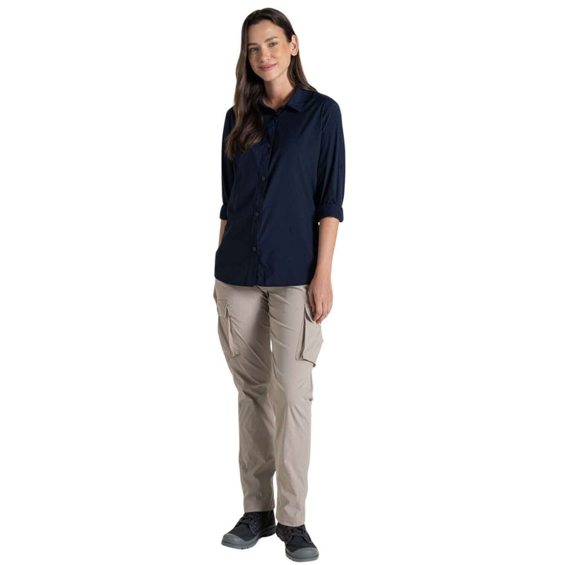 Load image into Gallery viewer, Craghoppers NosiLife Freeda Women's Long Sleeve Travel Shirt – Insect Repellent | Blue Navy
