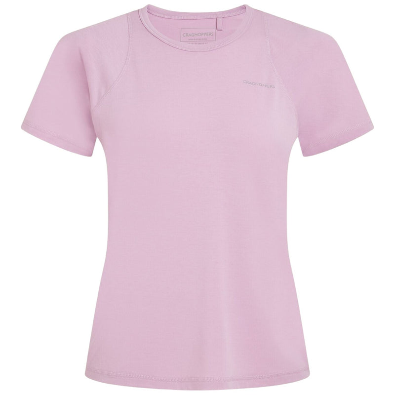 Load image into Gallery viewer, Craghoppers Dynamic Pro Womens Lightweight Moisture Wicking Short Sleeve Stretch T-Shirt in Orchid-0