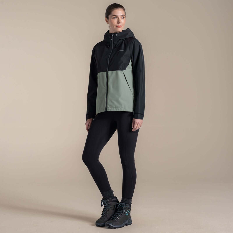 Load image into Gallery viewer, Craghoppers Women's Rosario Waterproof Jacket – AquaDry | Black/Sage