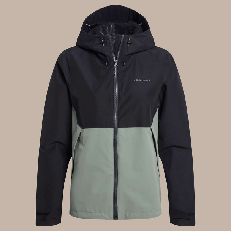 Load image into Gallery viewer, Craghoppers Women's Rosario Waterproof Jacket – AquaDry | Black/Sage