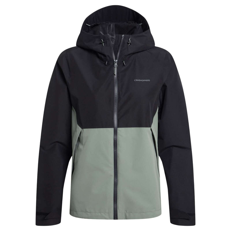 Load image into Gallery viewer, Craghoppers Women's Rosario Waterproof Jacket – AquaDry | Black/Sage