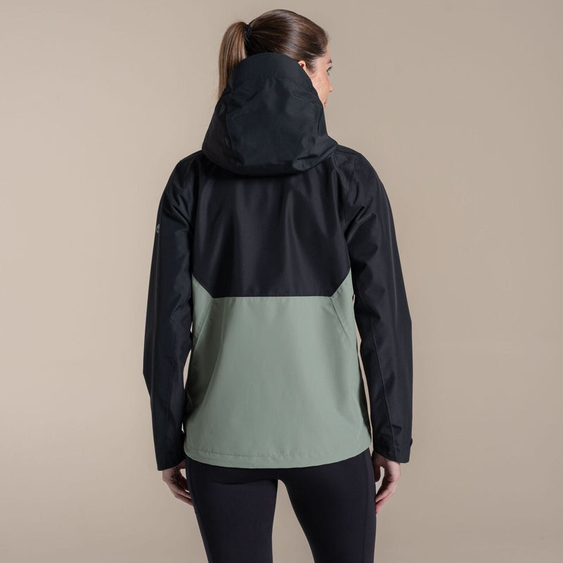 Load image into Gallery viewer, Craghoppers Womens Rosario Waterproof AquaDry Jacket in Black / Sage-4