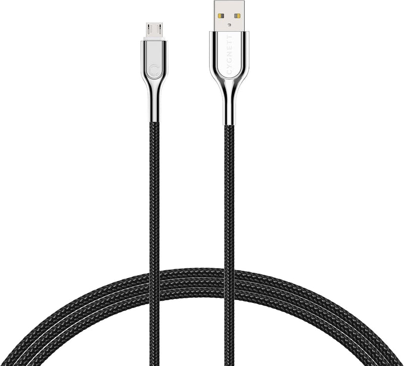 Load image into Gallery viewer, Cygnett 3-Metre Armoured Micro to USB-A Cable in Black-3
