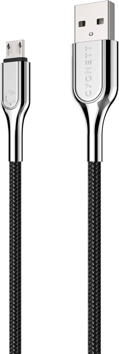 Load image into Gallery viewer, Cygnett 3-Metre Armoured Micro to USB-A Cable in Black-0