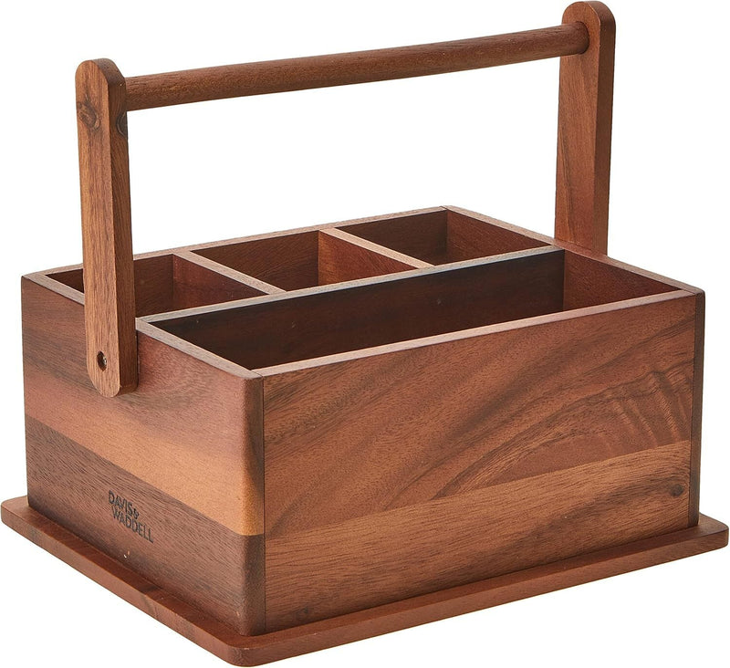 Load image into Gallery viewer, Davis & Waddell Acacia Natural Wood BBQ Barbecue Caddy 27 X22 X12cm-2