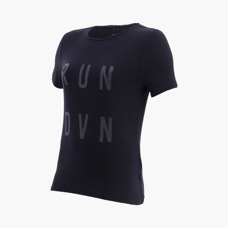 Load image into Gallery viewer, Nike Womens Run Division City Sleek Short Sleeve Top - Black-1