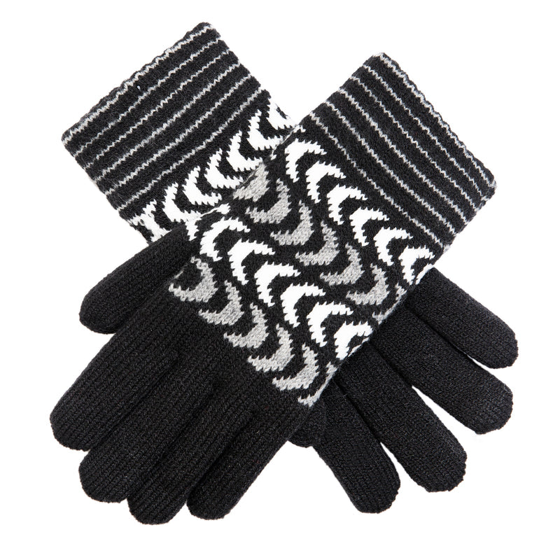 Load image into Gallery viewer, DENTS Ladies Womens Gloves Fleece Lined Warm Chevron Winter Ski-4