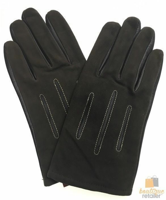 Load image into Gallery viewer, DENTS Mens Sheepskin Leather Gloves with Acrylic Lining Warm Winter - Brown-3
