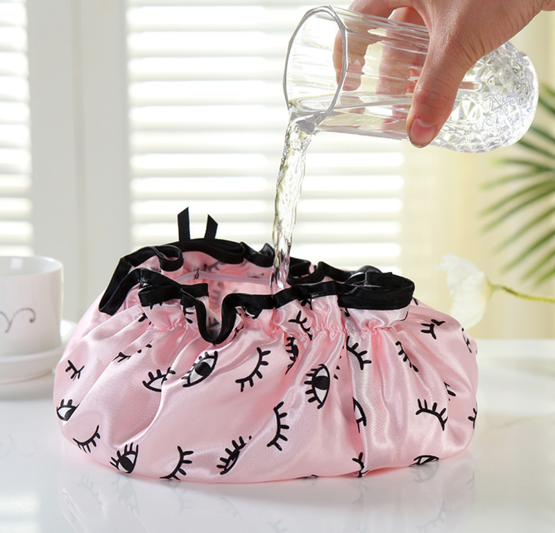 Load image into Gallery viewer, Womens Double-Layer Waterproof Shower Cap Reusable Hat Bath Hair Treatment-4