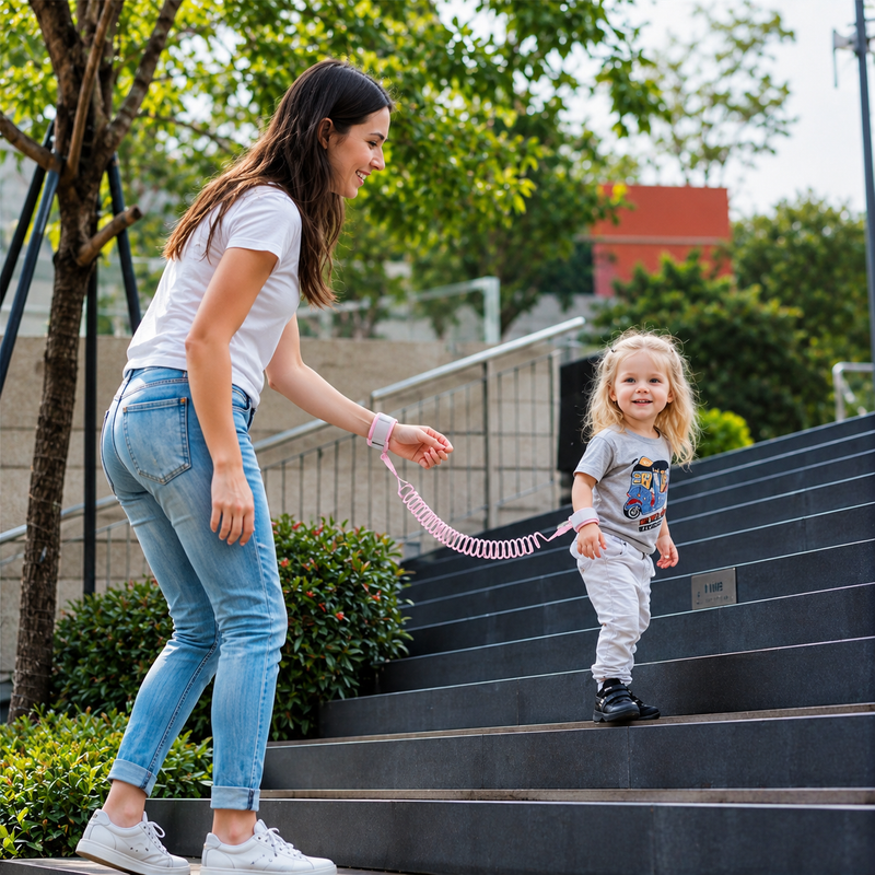 Load image into Gallery viewer, Baby Toddler Child Anti Lost Wristband Leash Hand Harness in Light Link-4