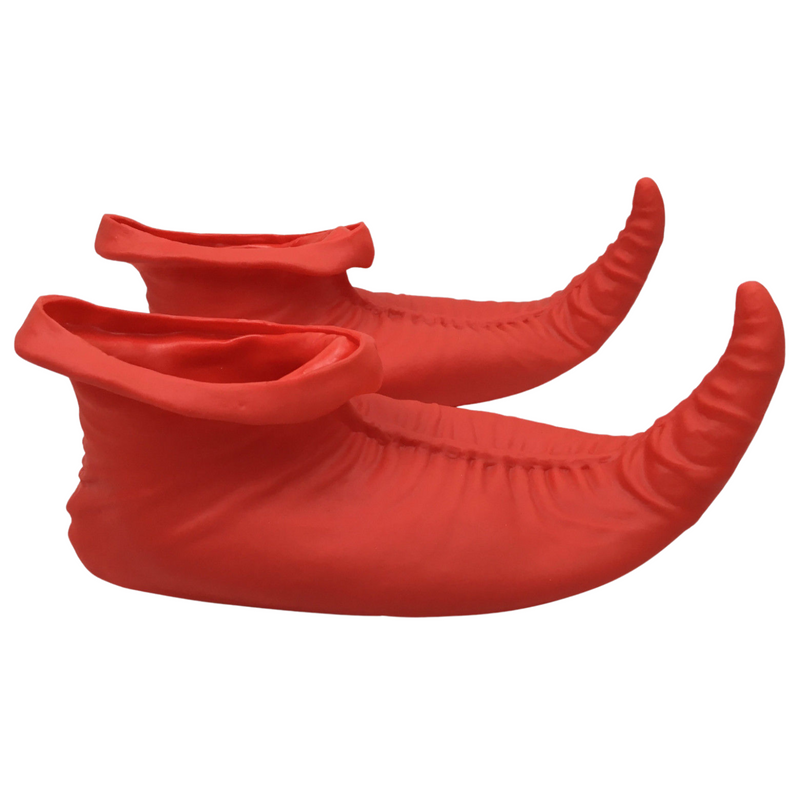Load image into Gallery viewer, ELF SHOES Christmas Costume Elves Latex Dress Up Party Xmas St Patricks Day Boots - Red-1