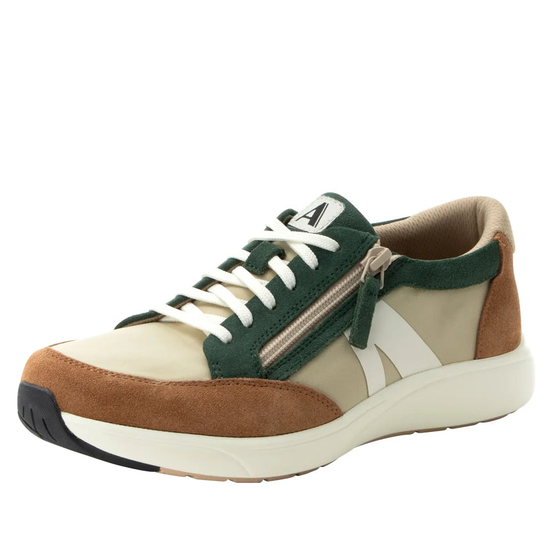 Load image into Gallery viewer, Alegria Womens Sneakers Eazeer Black Out Vegan Leather Shoes w/ Zip in Nomad-0