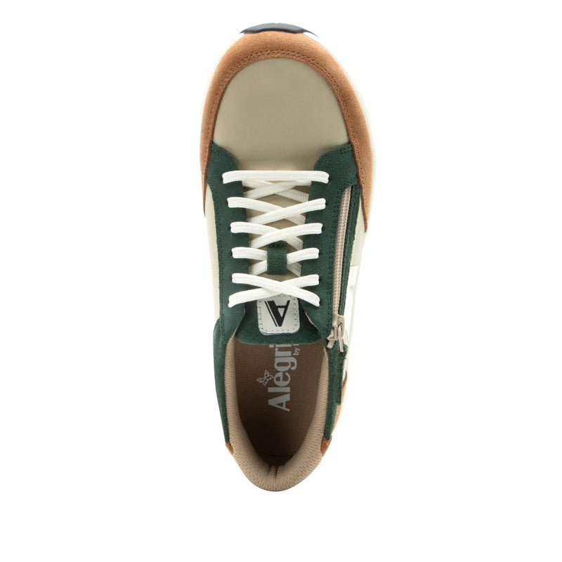 Load image into Gallery viewer, Alegria Womens Sneakers Eazeer Black Out Vegan Leather Shoes w/ Zip in Nomad-4