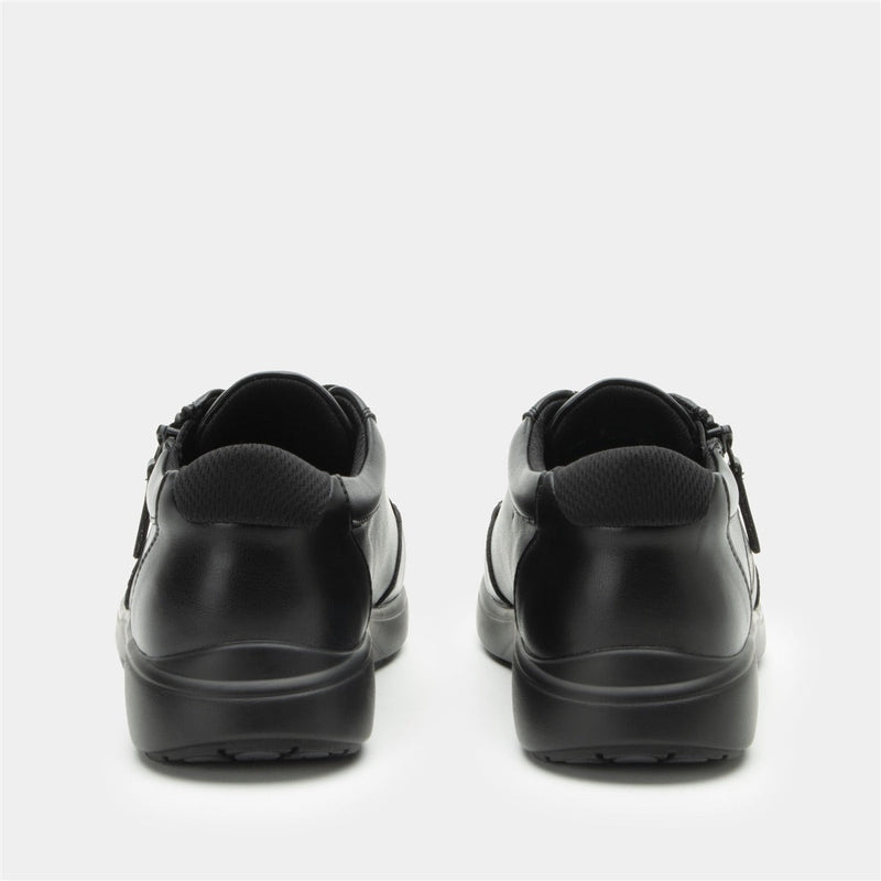 Load image into Gallery viewer, Alegria Womens Sneakers Eazeer Black Out Vegan Leather Shoes w/ Zip in Black-4