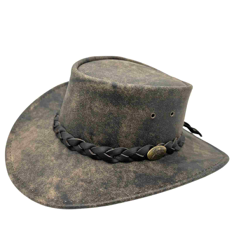 Load image into Gallery viewer, Jacaru 1004 Explorer Hat – Stonewash Leather | UPF 50+