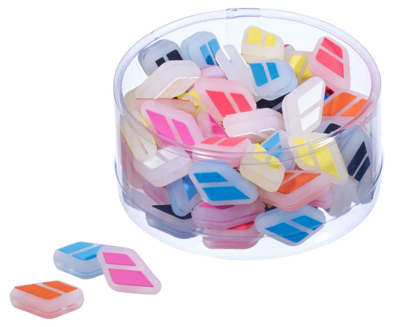 Load image into Gallery viewer, 50x Babolat Tennis Racquet Flag Dampeners in Jar - Assorted Colour-3
